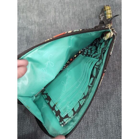 VERA BRADLEY Zip-around‎ quilted Wallet with Multi colors ~ Brown Floral - Picture 2 of 3